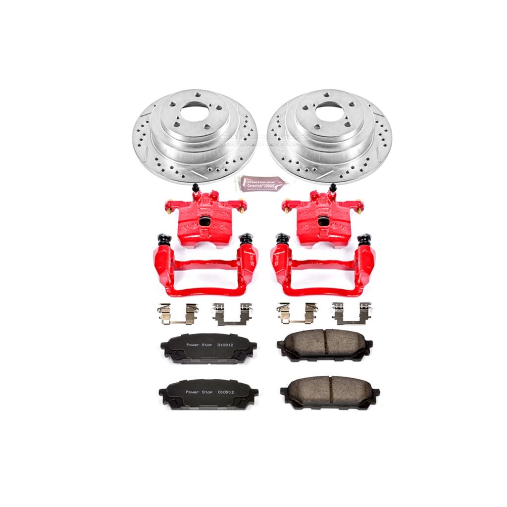 Z23 Drilled and Slotted Brake Pad, Rotor, and Caliper Kit