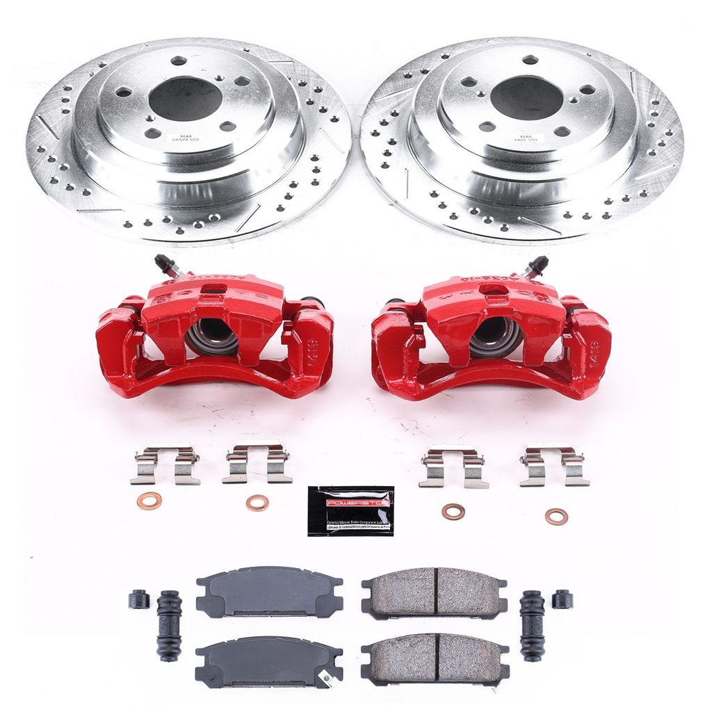 Z23 Drilled and Slotted Brake Pad, Rotor, and Caliper Kit