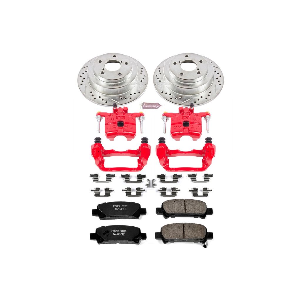 Z23 Drilled and Slotted Brake Pad, Rotor, and Caliper Kit