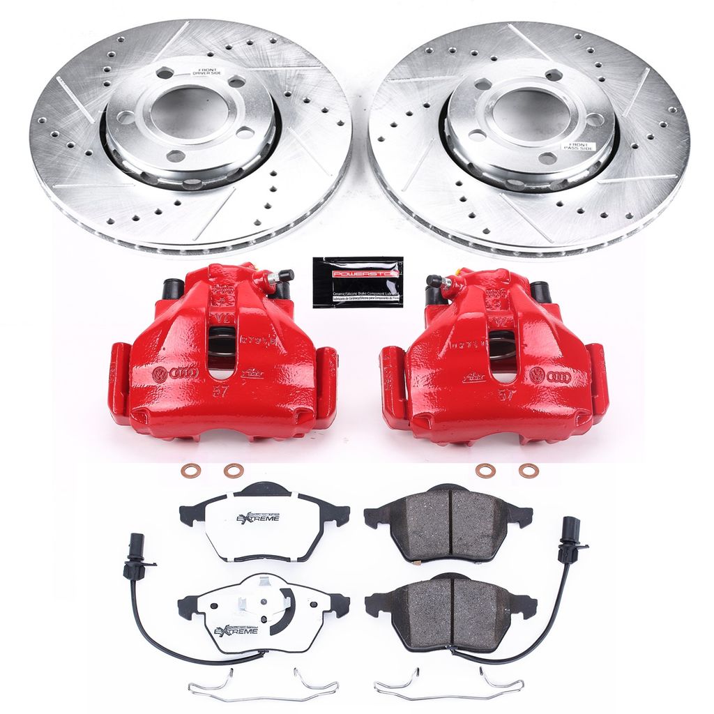 Z26 Drilled and Slotted Brake Pad, Rotor, and Caliper Kit