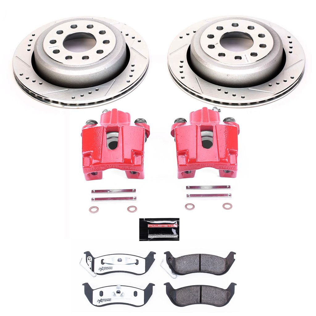PowerStop KC5293-26 - Z26 Drilled and Slotted Brake Pad, Rotor, and Caliper Kit