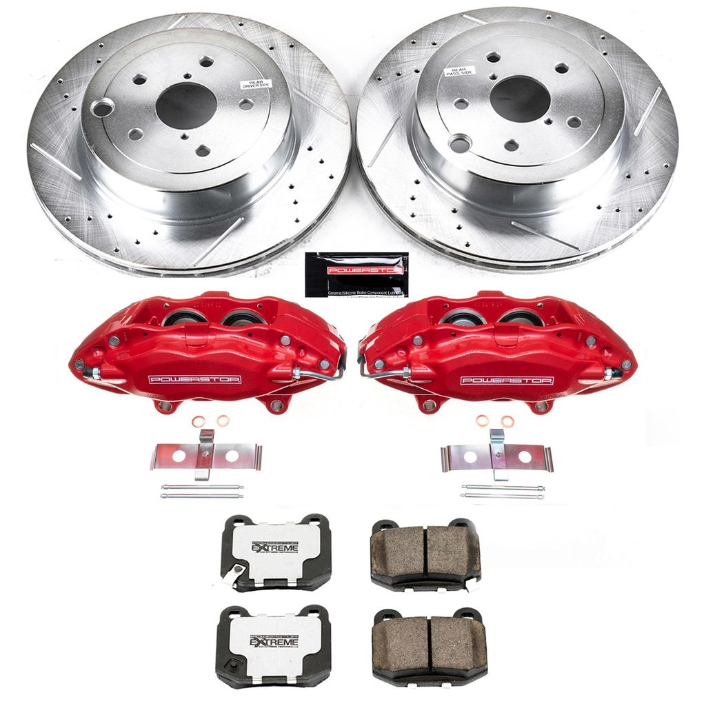 PowerStop KC5305-26 - Z26 Drilled and Slotted Brake Pad, Rotor, and Caliper Kit