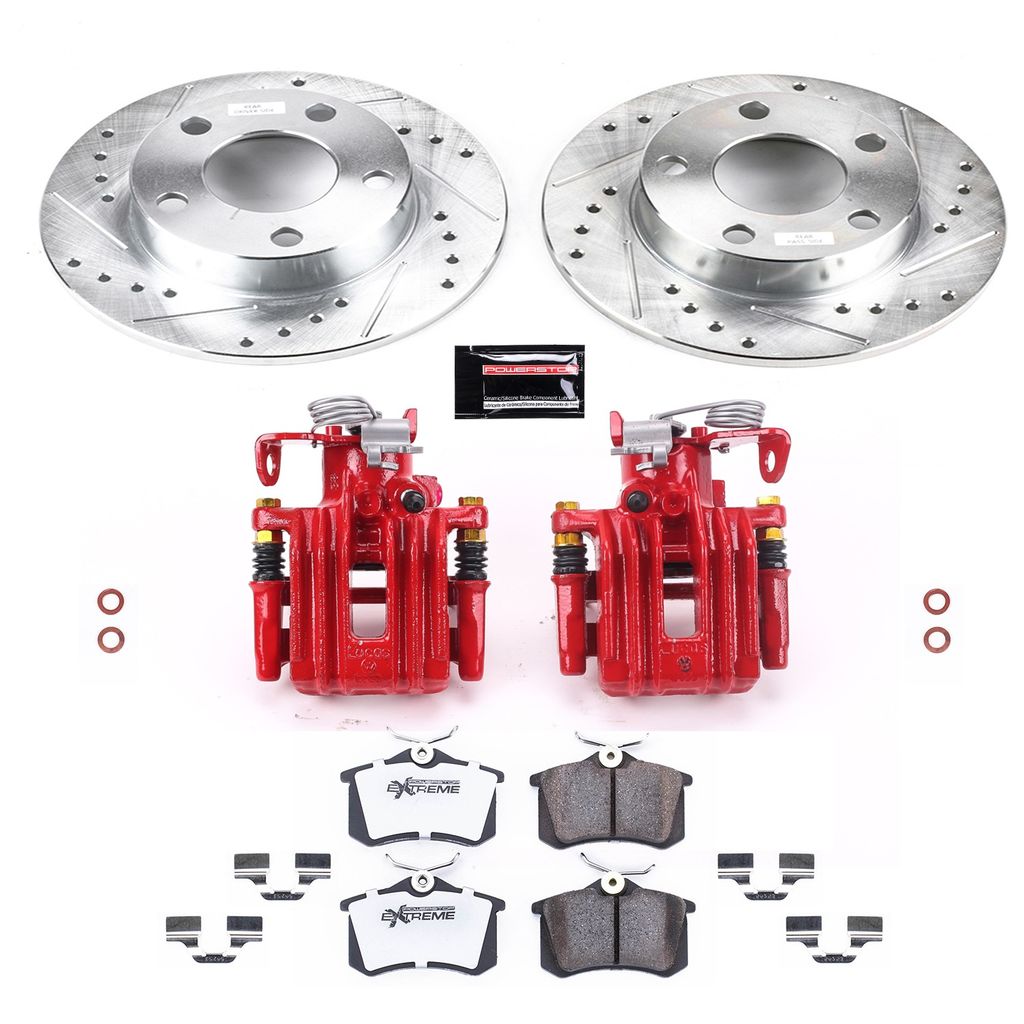 Z26 Drilled and Slotted Brake Pad, Rotor, and Caliper Kit