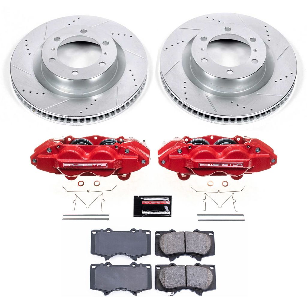 Z23 Drilled and Slotted Brake Pad, Rotor, and Caliper Kit