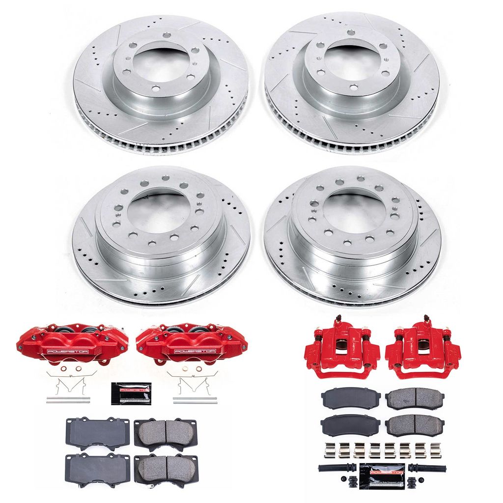 PowerStop KC5874 - Z23 Drilled and Slotted Brake Pad, Rotor, and Caliper Kit