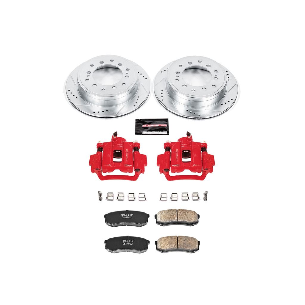 Z23 Drilled and Slotted Brake Pad, Rotor, and Caliper Kit