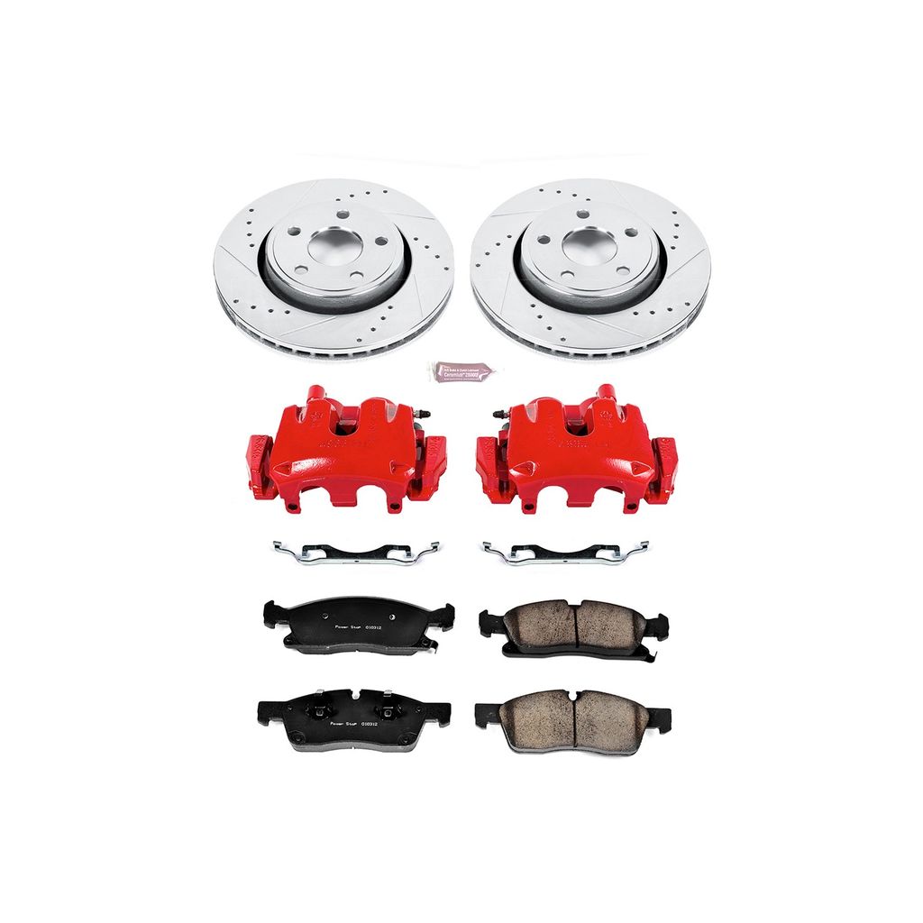Z23 Drilled and Slotted Brake Pad, Rotor, and Caliper Kit