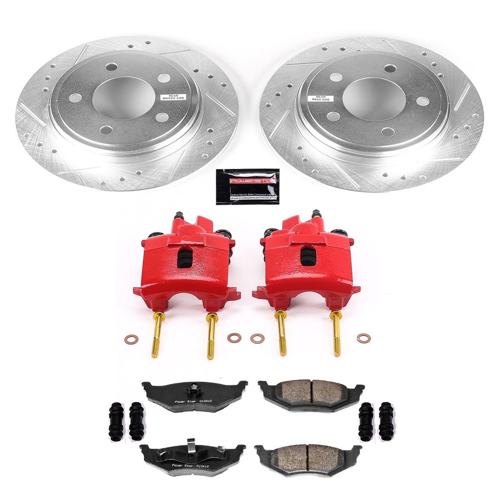 Z23 Drilled and Slotted Brake Pad, Rotor, and Caliper Kit