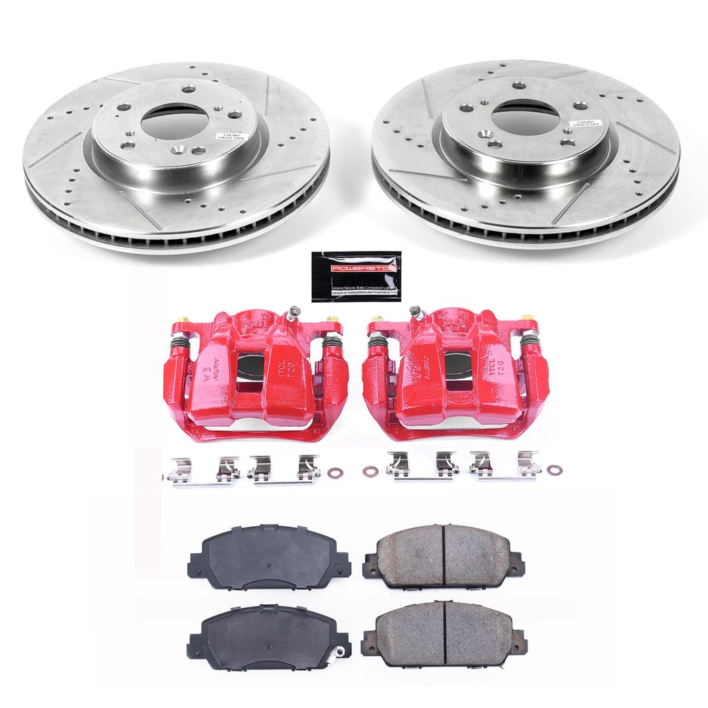 PowerStop KC6516 - Z23 Drilled and Slotted Brake Pad, Rotor, and