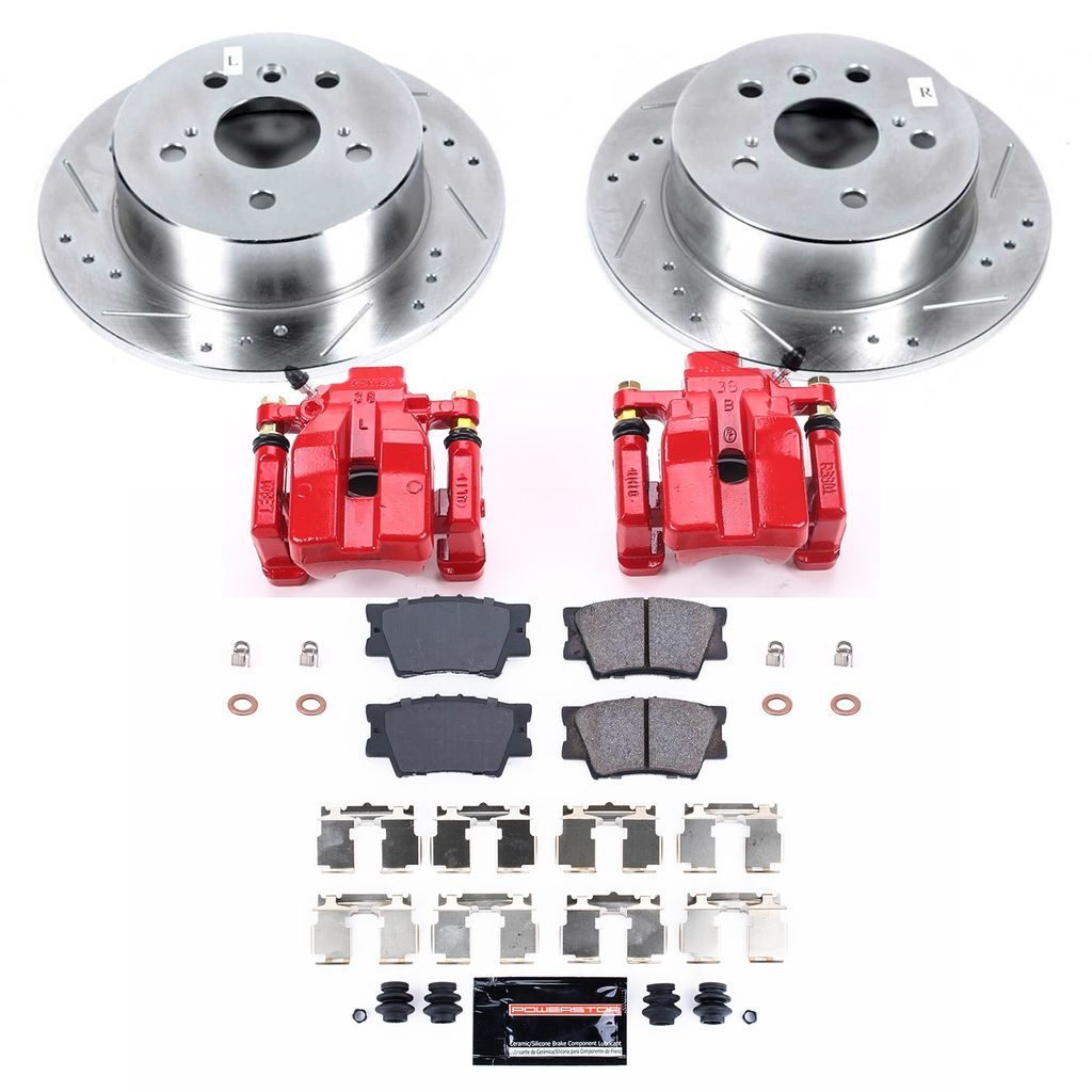 Z23 Drilled and Slotted Brake Pad, Rotor, and Caliper Kit