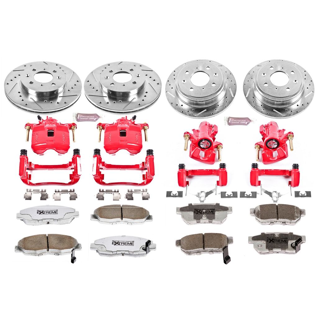 PowerStop KC693-26 - Z26 Drilled and Slotted Brake Pad, Rotor, and Caliper Kit