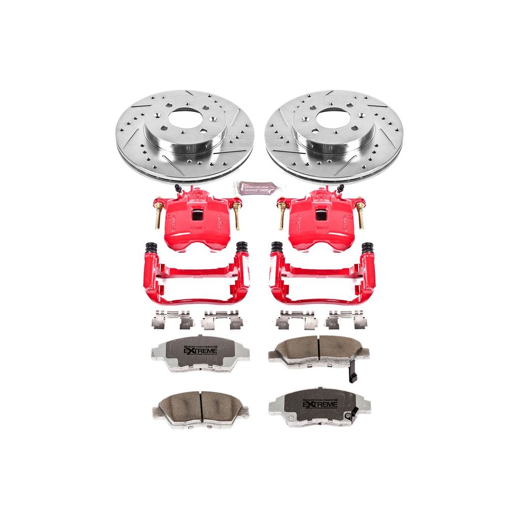 PowerStop KC696-26 - Z26 Drilled and Slotted Brake Pad, Rotor, and Caliper Kit