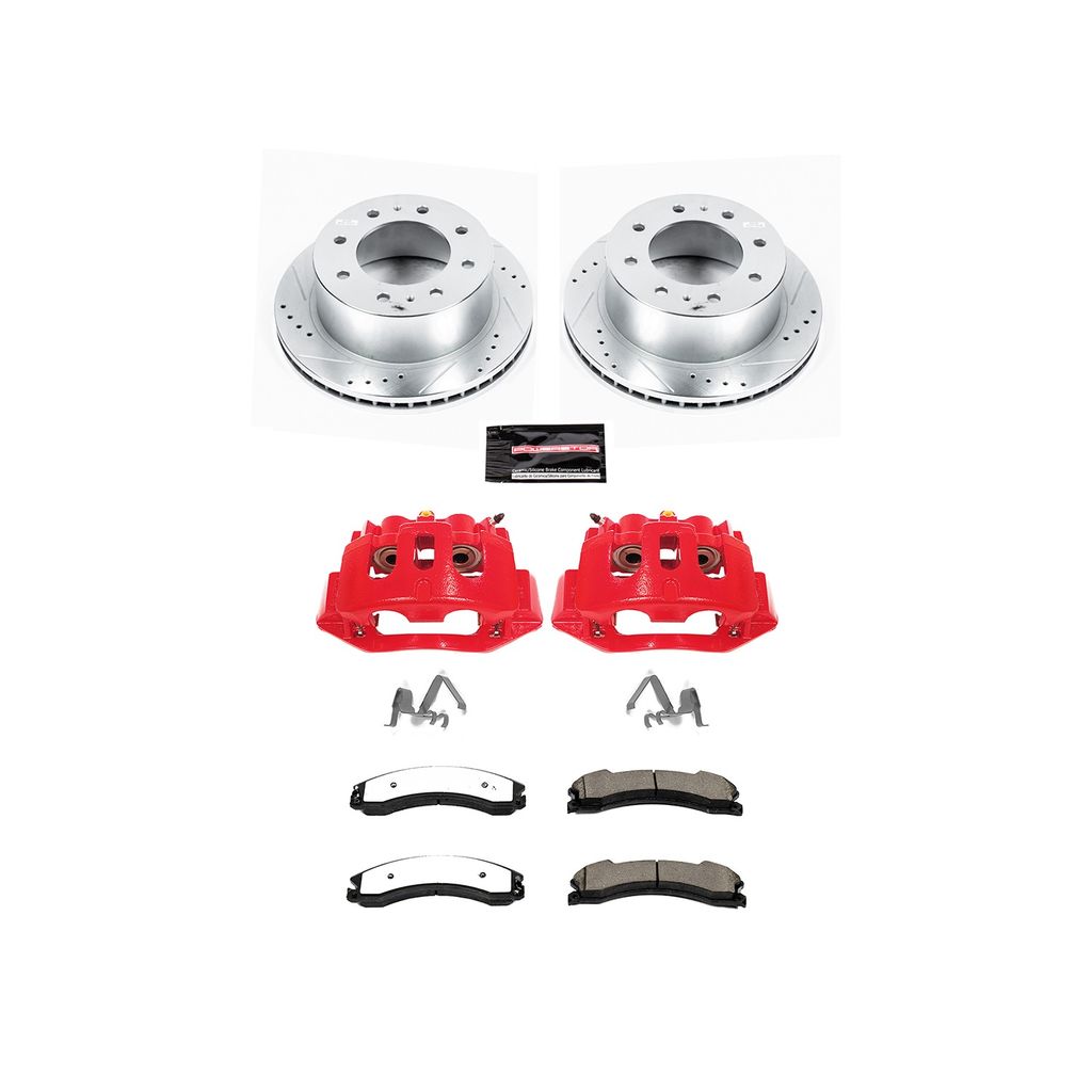 Z36 Drilled and Slotted Truck and Tow Brake Pad, Rotor, and Caliper Kit