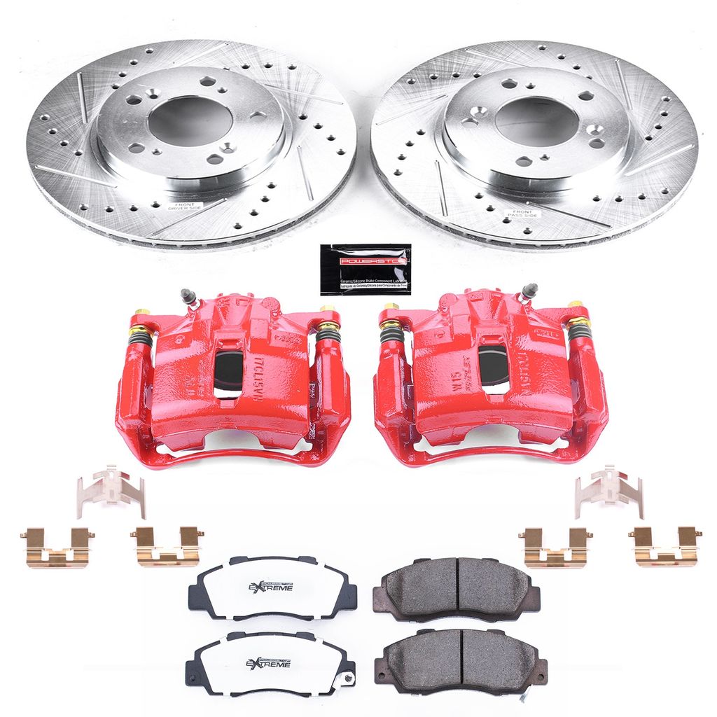 Z26 Drilled and Slotted Brake Pad, Rotor, and Caliper Kit