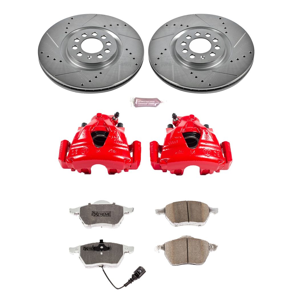 Z26 Drilled and Slotted Brake Pad, Rotor, and Caliper Kit