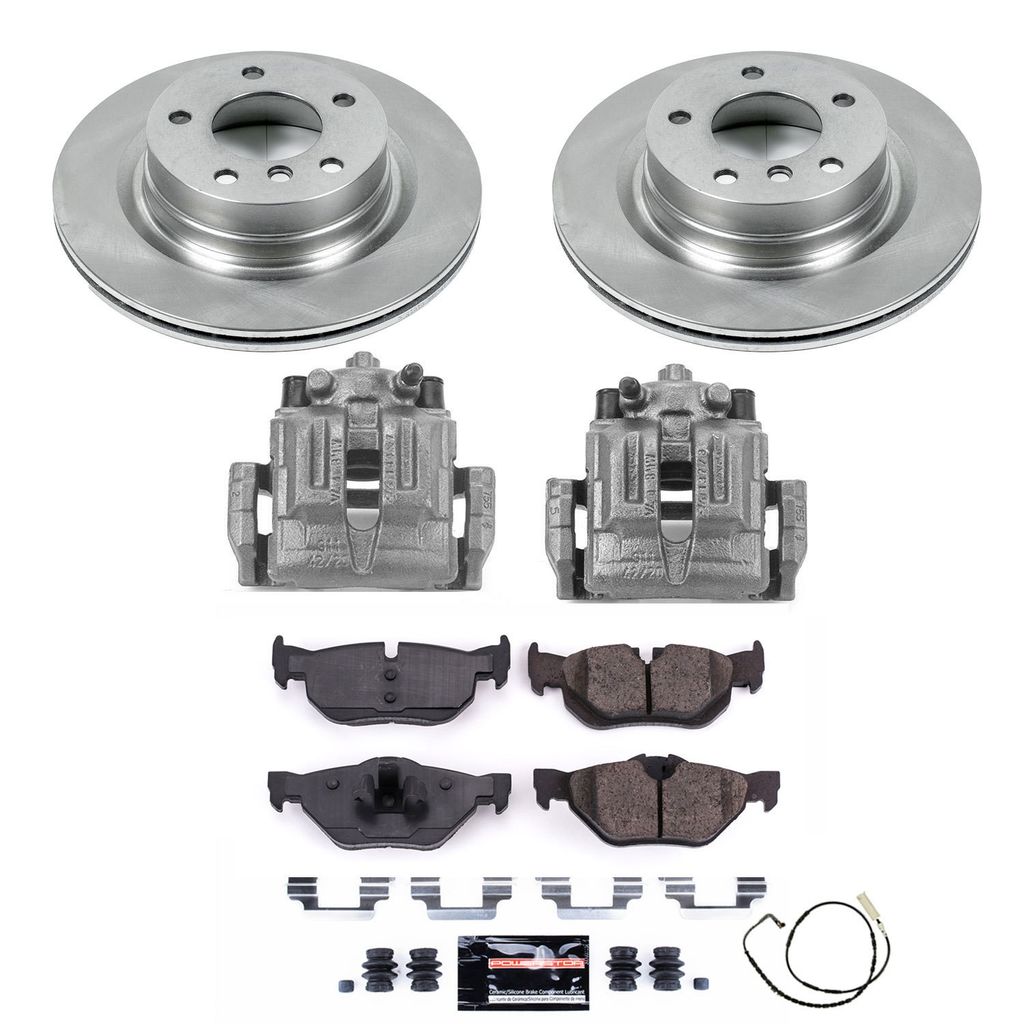 PowerStop KCOE044 - OE Stock Replacement Brake Pad, Rotor and Caliper Kit