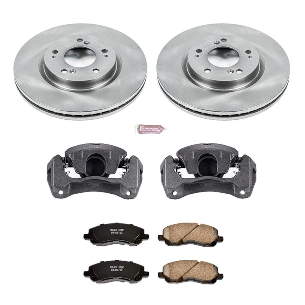 OE Stock Replacement Brake Pad, Rotor and Caliper Kit
