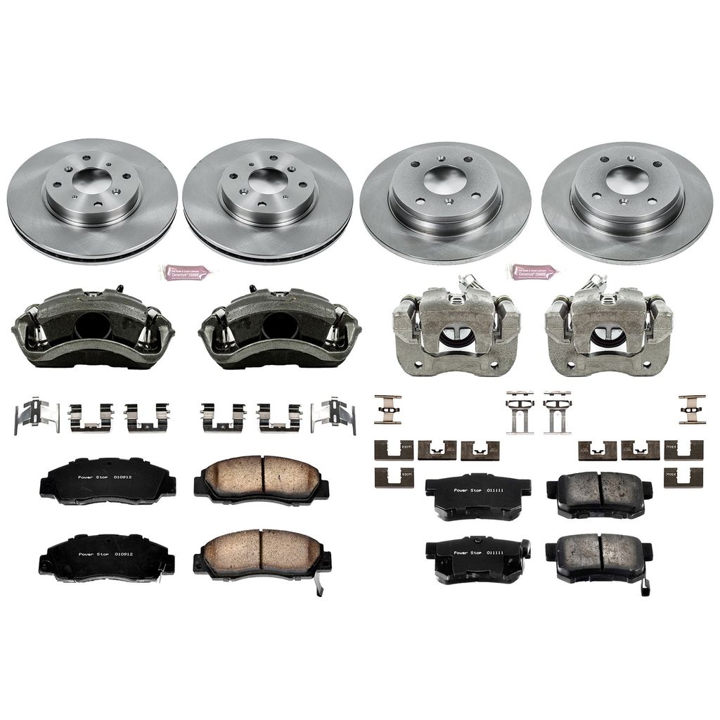 PowerStop KCOE1038 - OE Stock Replacement Brake Pad, Rotor and Caliper Kit