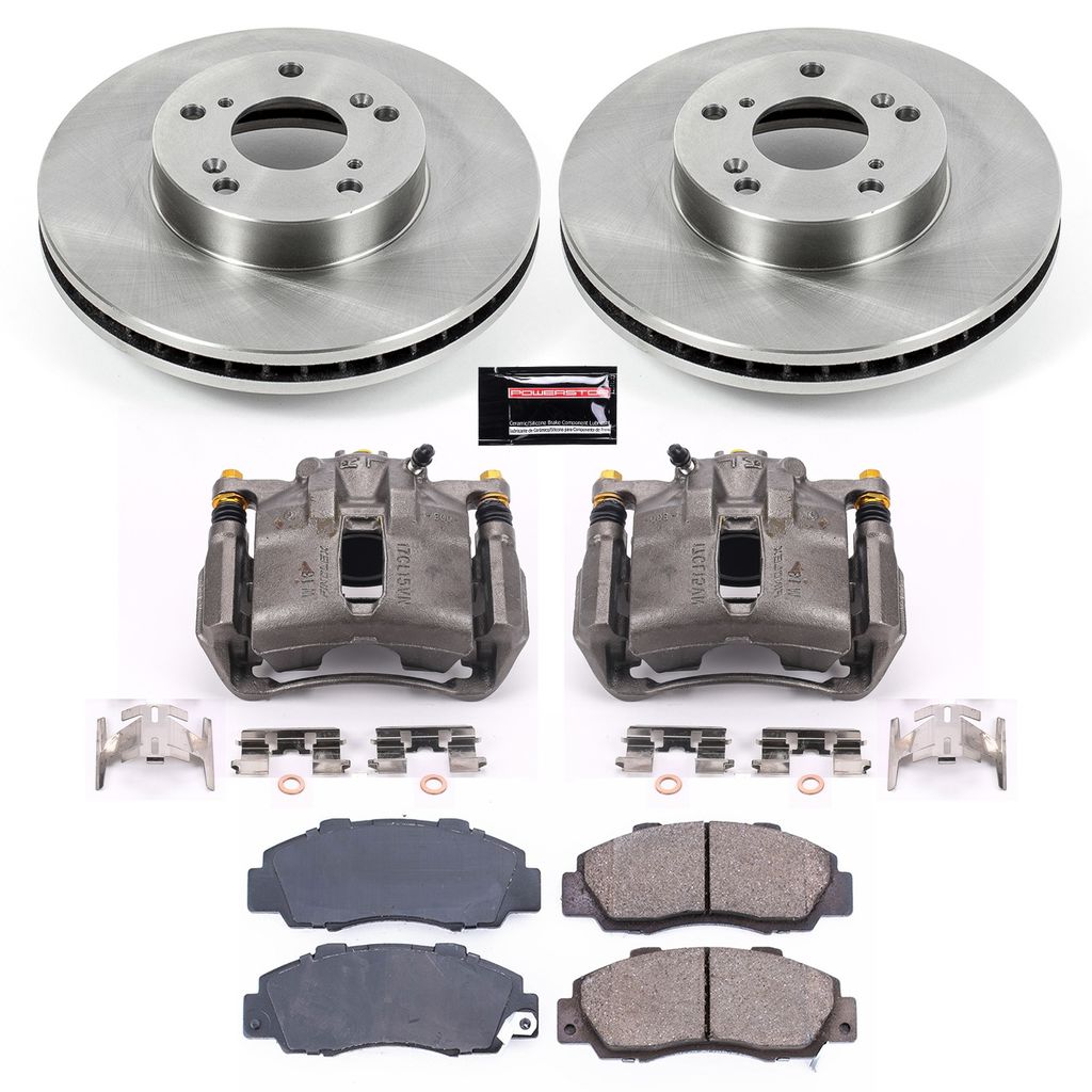 PowerStop KCOE1041 - OE Stock Replacement Brake Pad, Rotor and Caliper Kit