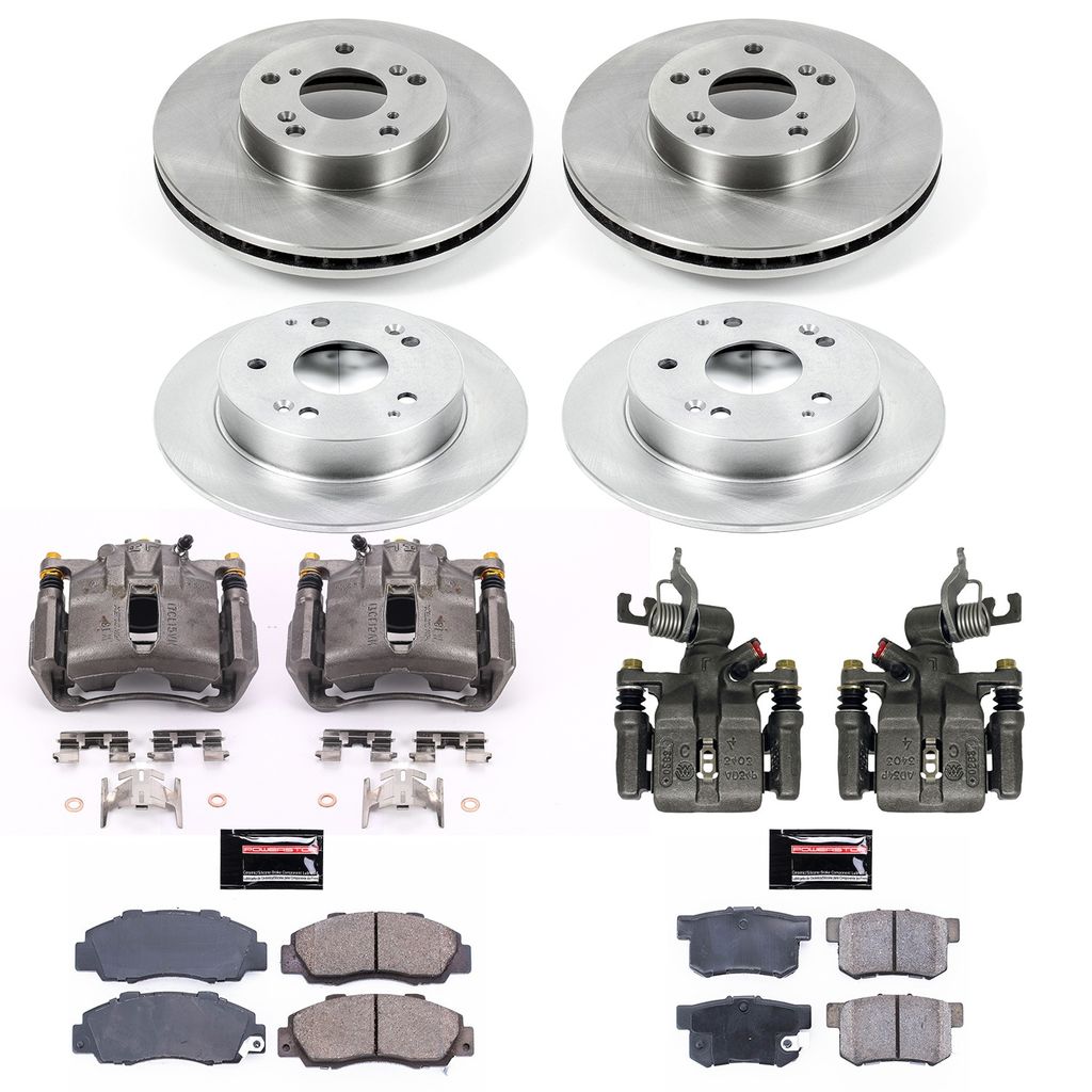 PowerStop KCOE1042 - OE Stock Replacement Brake Pad, Rotor and Caliper Kit