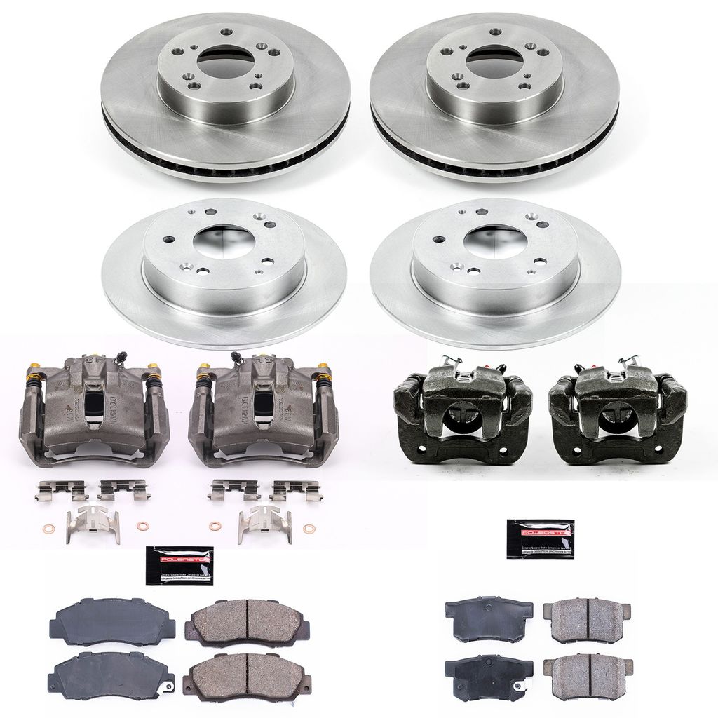 PowerStop KCOE1042A - OE Stock Replacement Brake Pad, Rotor and Caliper Kit
