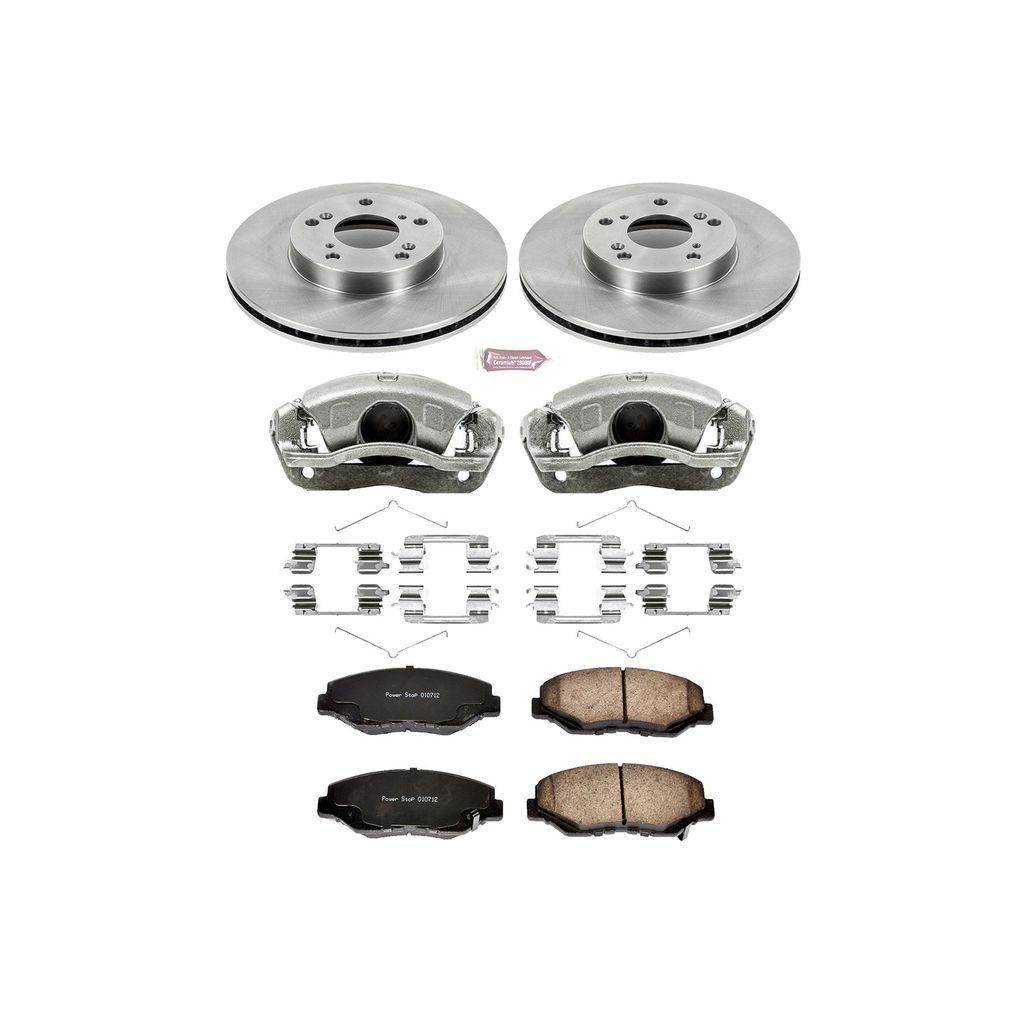 PowerStop KCOE1043A - OE Stock Replacement Brake Pad, Rotor and Caliper Kit