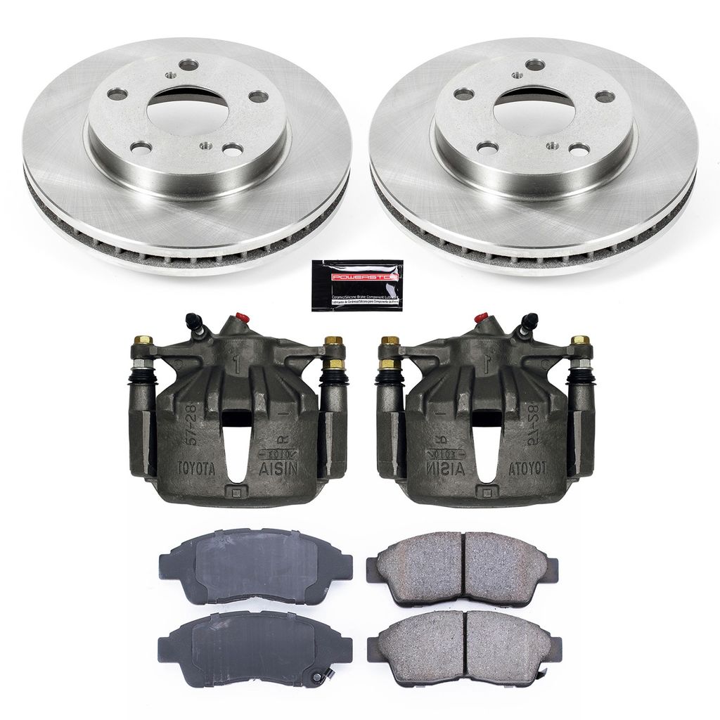 PowerStop KCOE1052 - OE Stock Replacement Brake Pad, Rotor and Caliper Kit