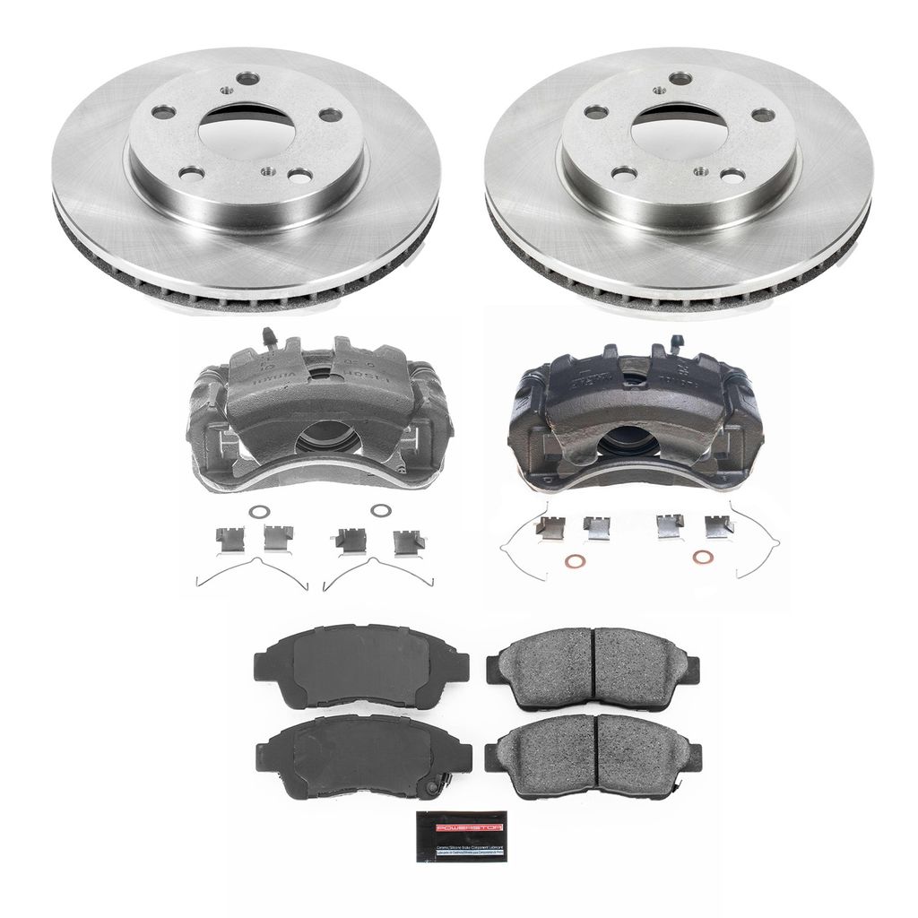 PowerStop KCOE1052A - OE Stock Replacement Brake Pad, Rotor and Caliper Kit