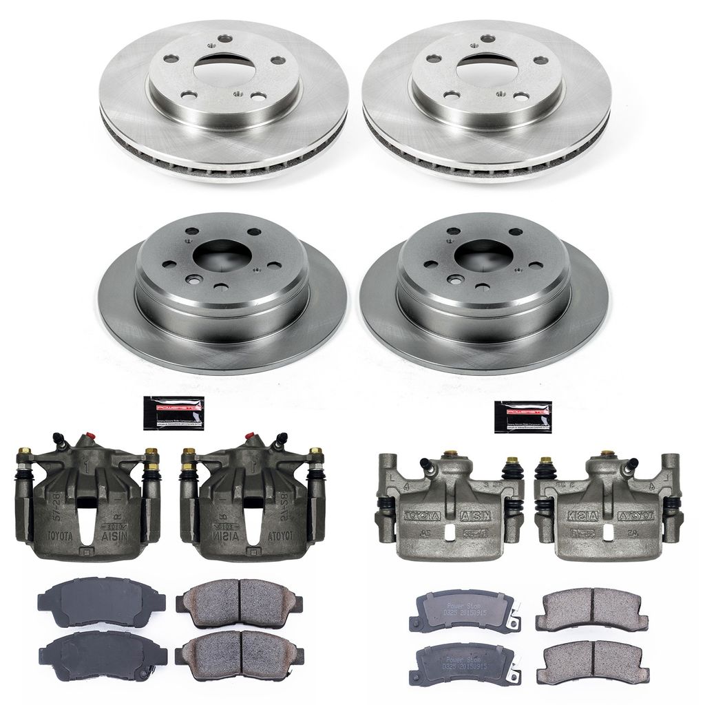 PowerStop KCOE1053 - OE Stock Replacement Brake Pad, Rotor and Caliper Kit
