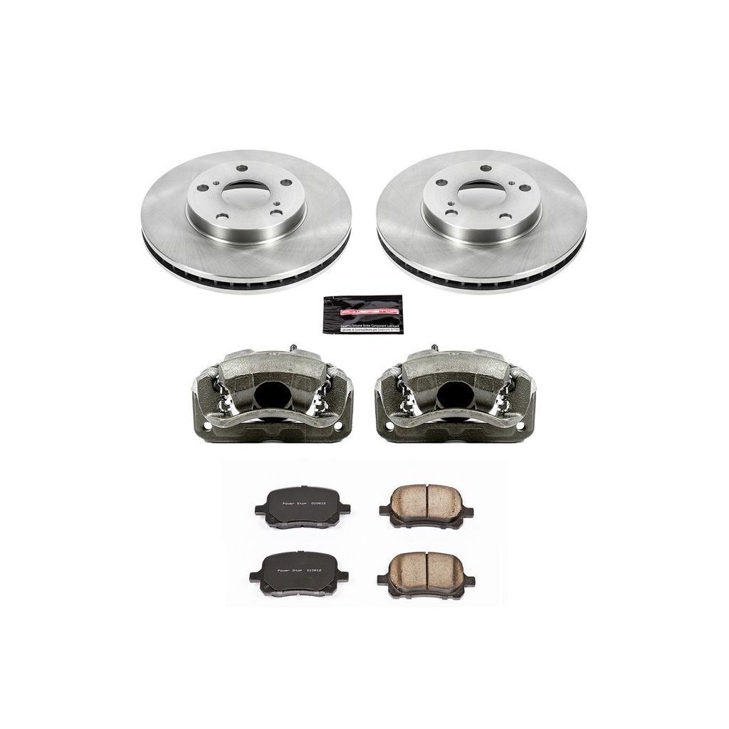 PowerStop KCOE1058 - OE Stock Replacement Brake Pad, Rotor and Caliper Kit