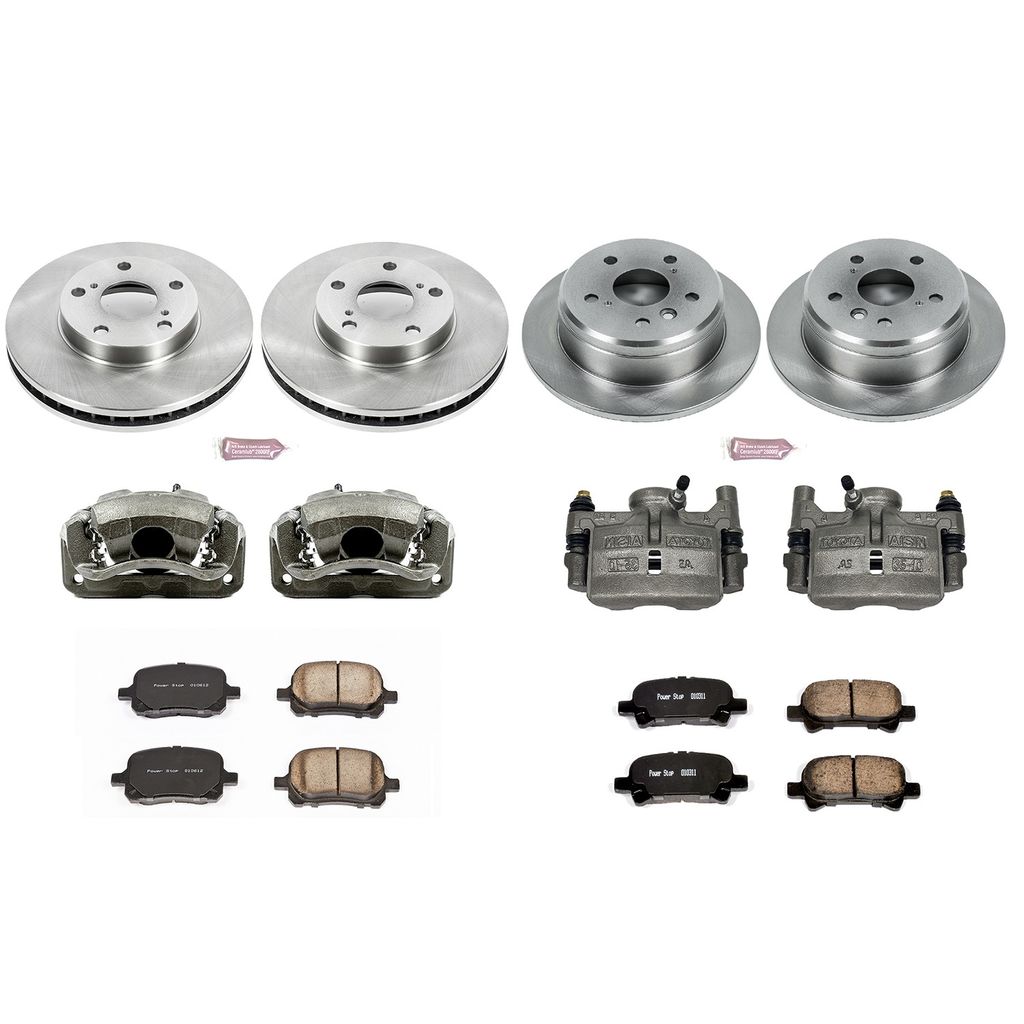 PowerStop KCOE1060 - OE Stock Replacement Brake Pad, Rotor and Caliper Kit