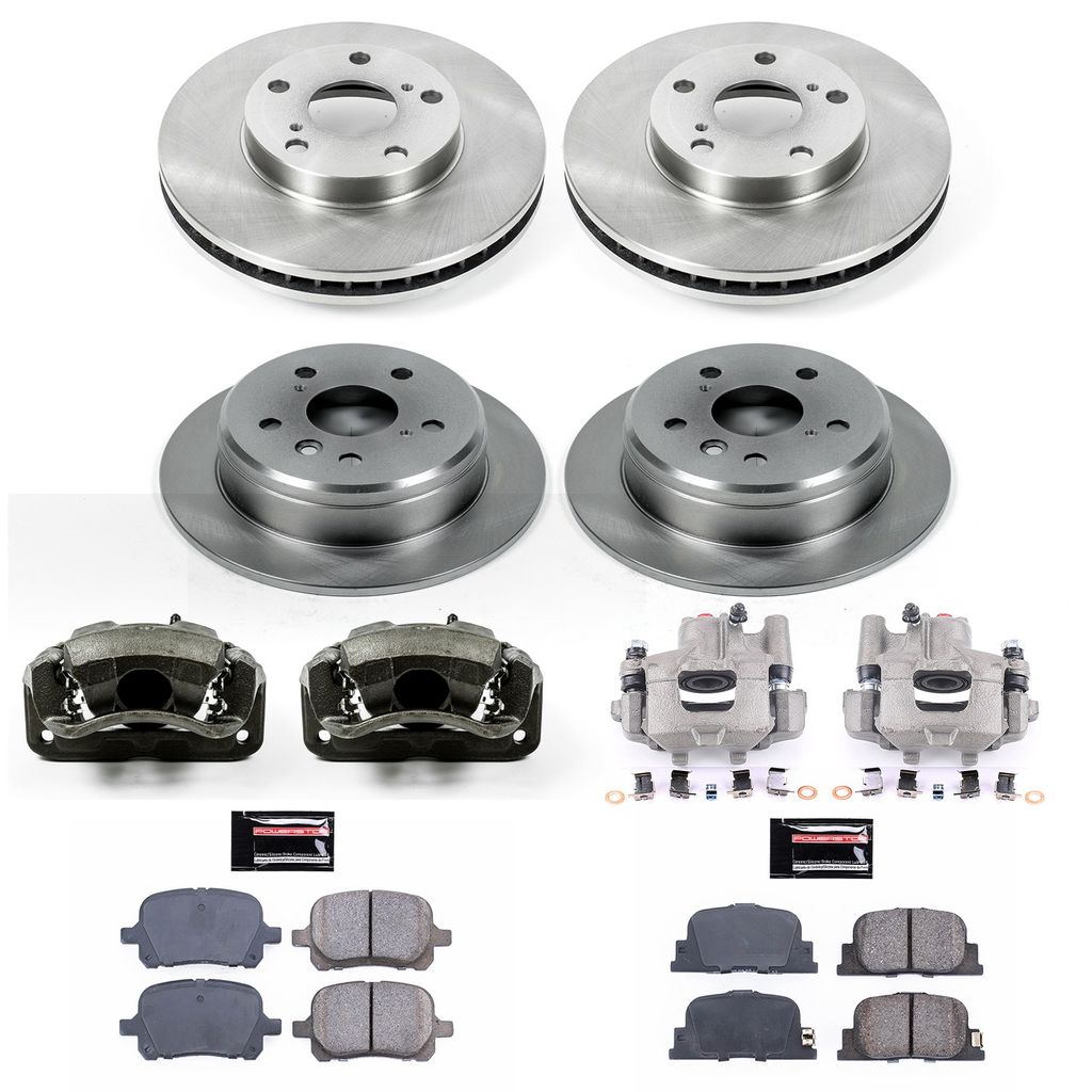 PowerStop KCOE1061 - OE Stock Replacement Brake Pad, Rotor and Caliper Kit