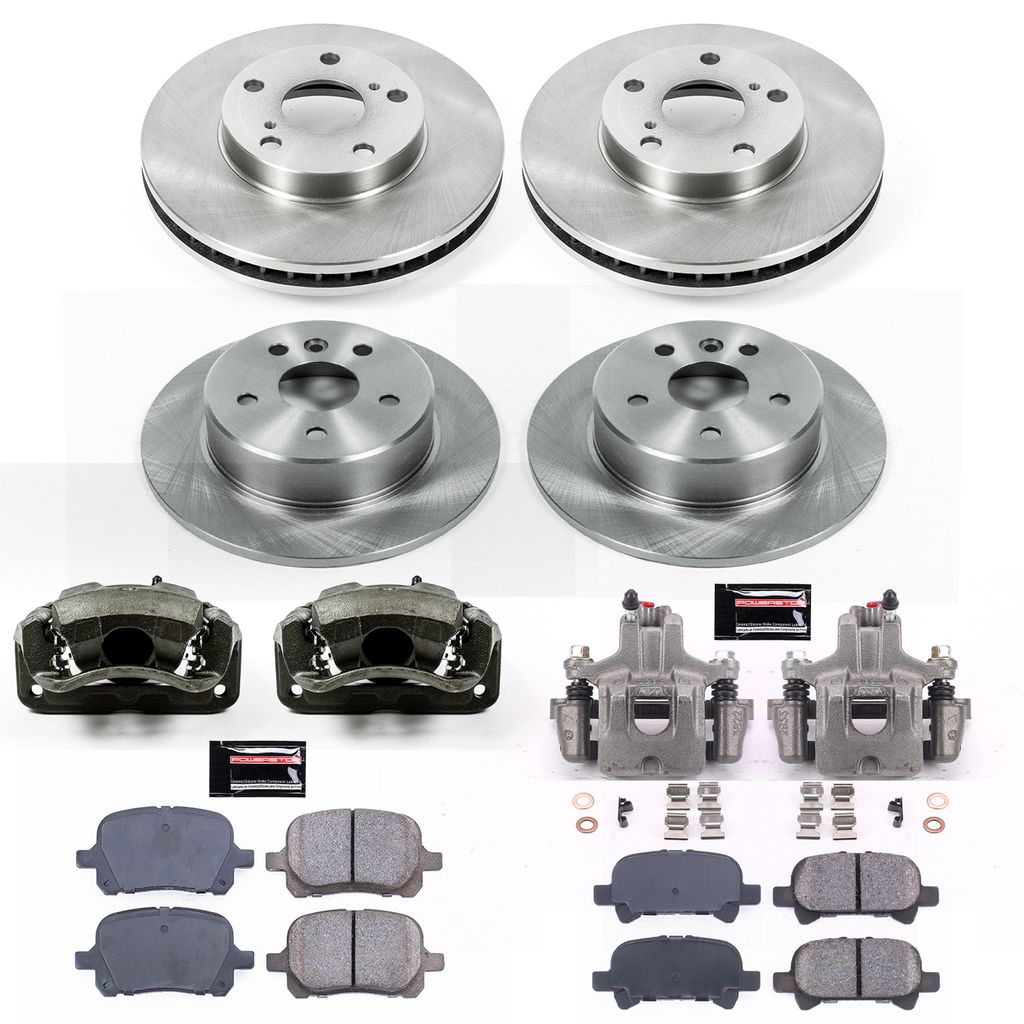 PowerStop KCOE1063 - OE Stock Replacement Brake Pad, Rotor and Caliper Kit