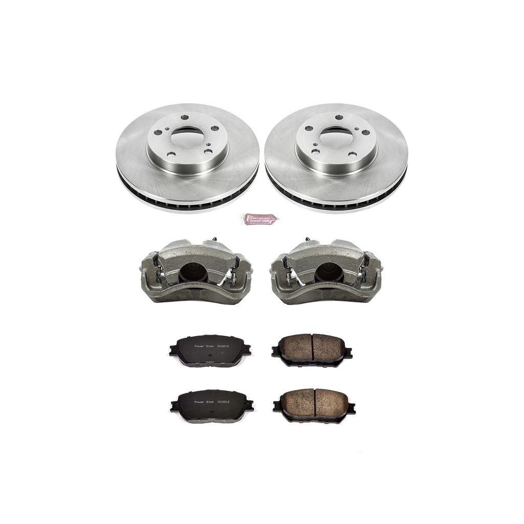 PowerStop KCOE1064 - OE Stock Replacement Brake Pad, Rotor and Caliper Kit