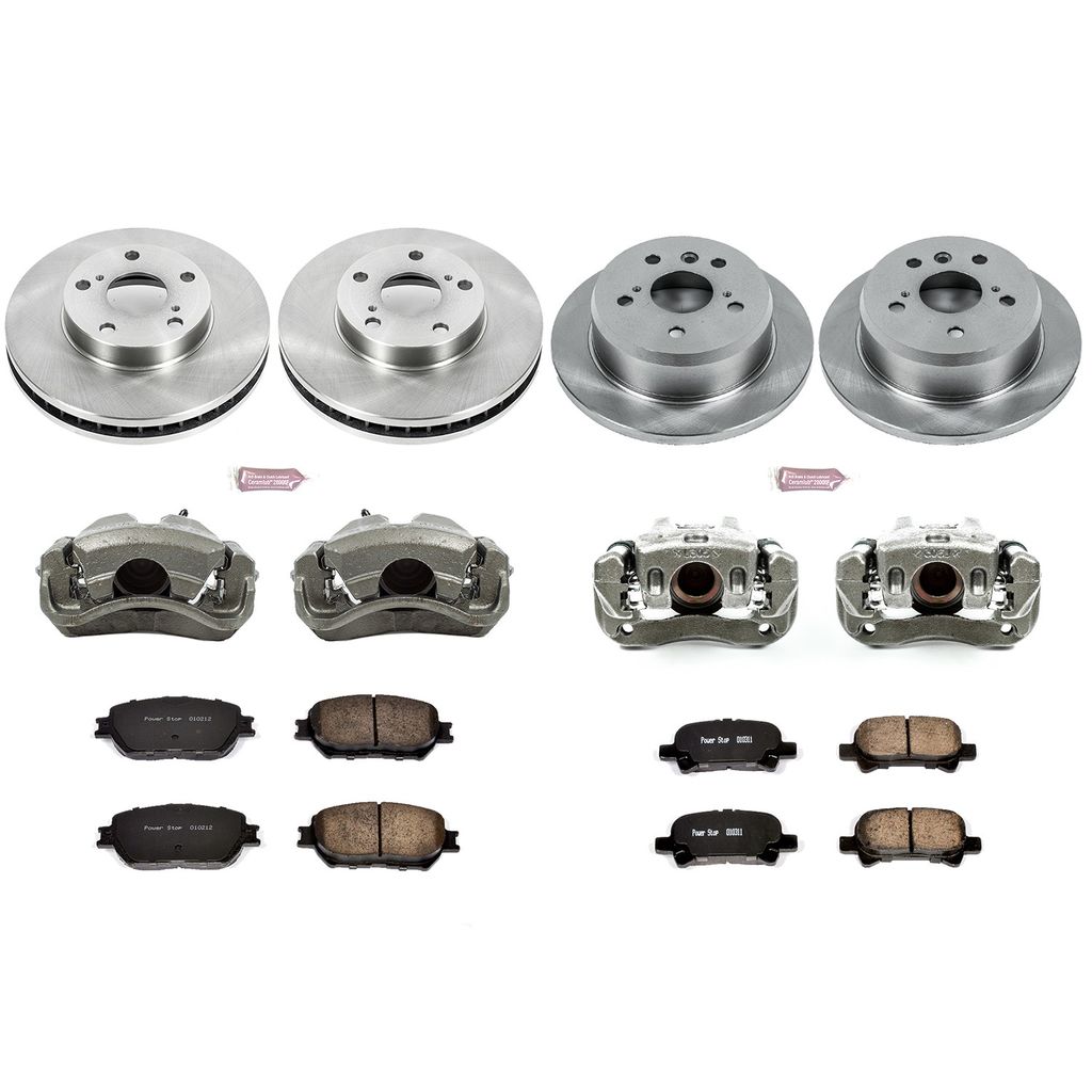 PowerStop KCOE1065 - OE Stock Replacement Brake Pad, Rotor and Caliper Kit