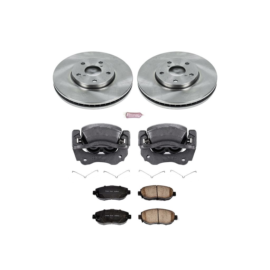 PowerStop KCOE1077A - OE Stock Replacement Brake Pad, Rotor and Caliper Kit