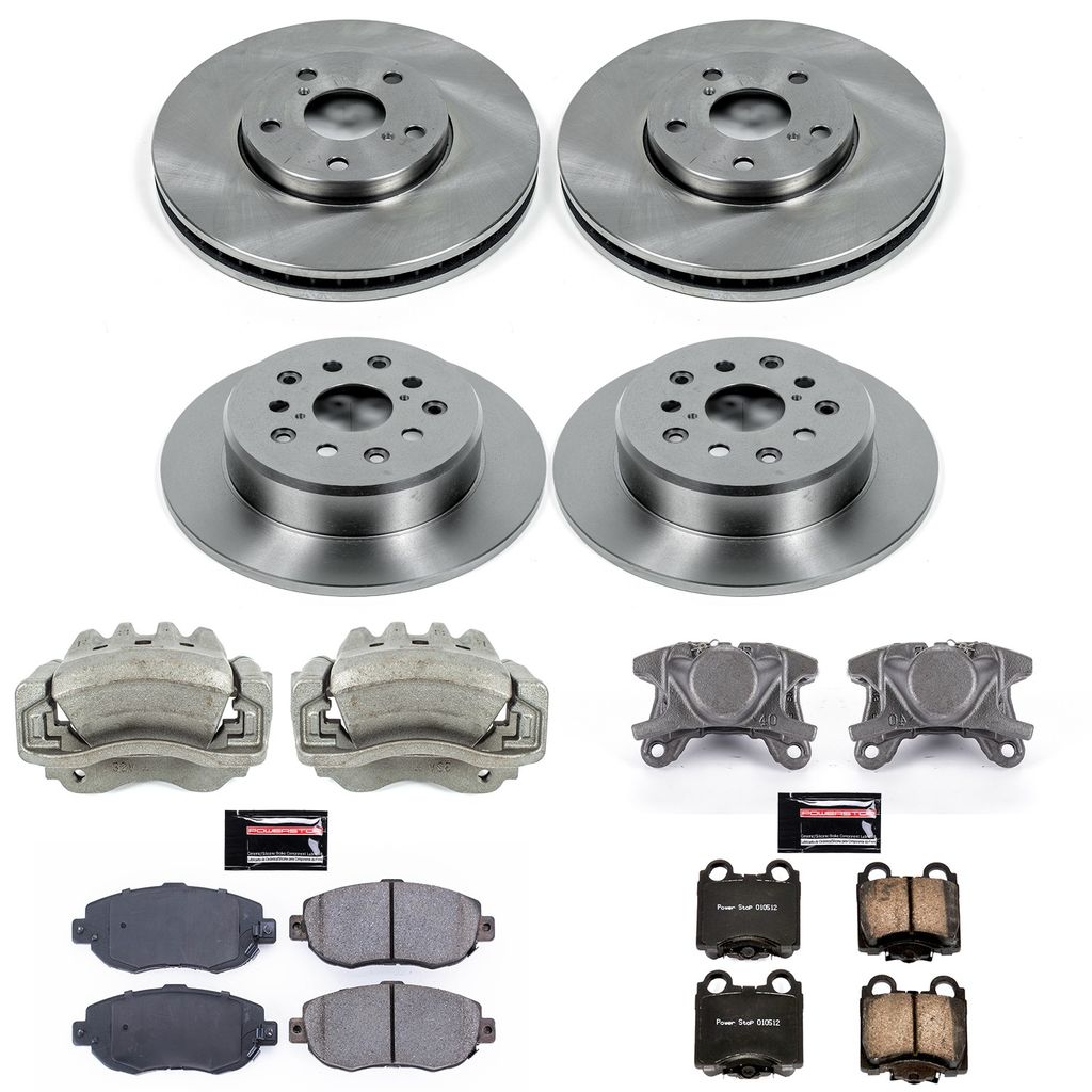 PowerStop KCOE1079A - OE Stock Replacement Brake Pad, Rotor and Caliper Kit
