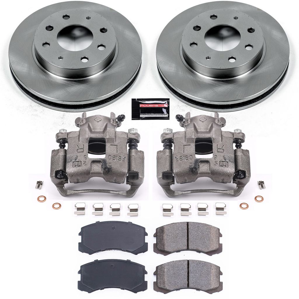 PowerStop KCOE1092 - OE Stock Replacement Brake Pad, Rotor and Caliper Kit