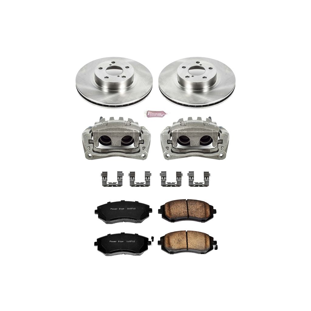 PowerStop KCOE1124 - OE Stock Replacement Brake Pad, Rotor and Caliper Kit