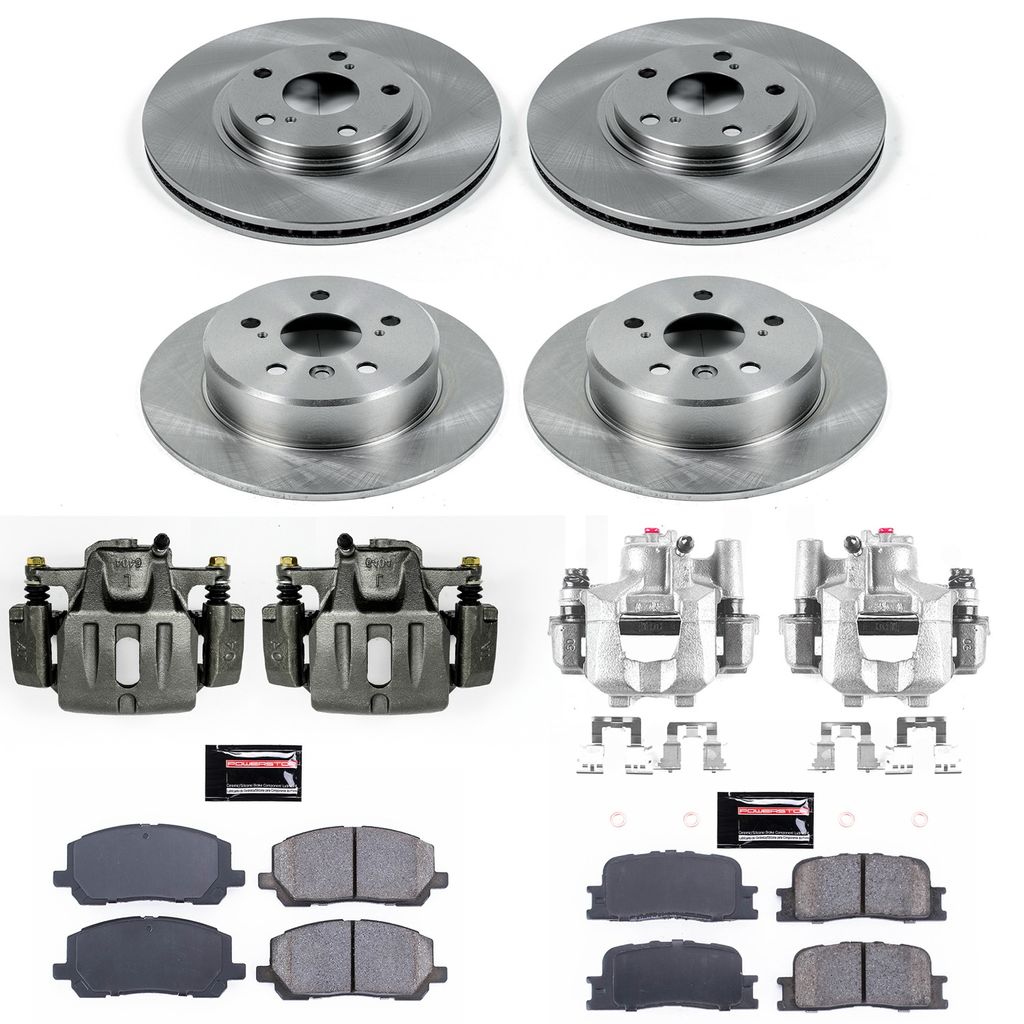 PowerStop KCOE1139 - OE Stock Replacement Brake Pad, Rotor and Caliper Kit