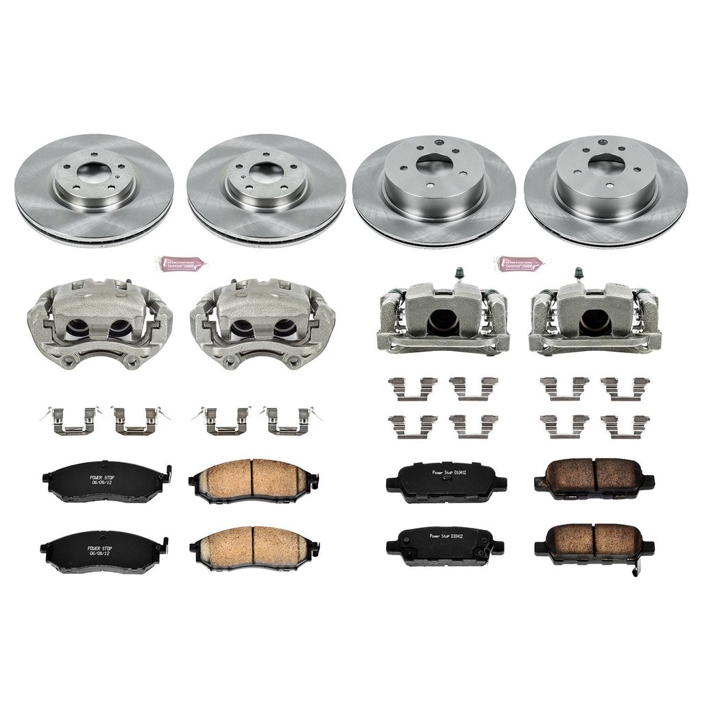PowerStop KCOE114 - OE Stock Replacement Brake Pad, Rotor and Caliper Kit