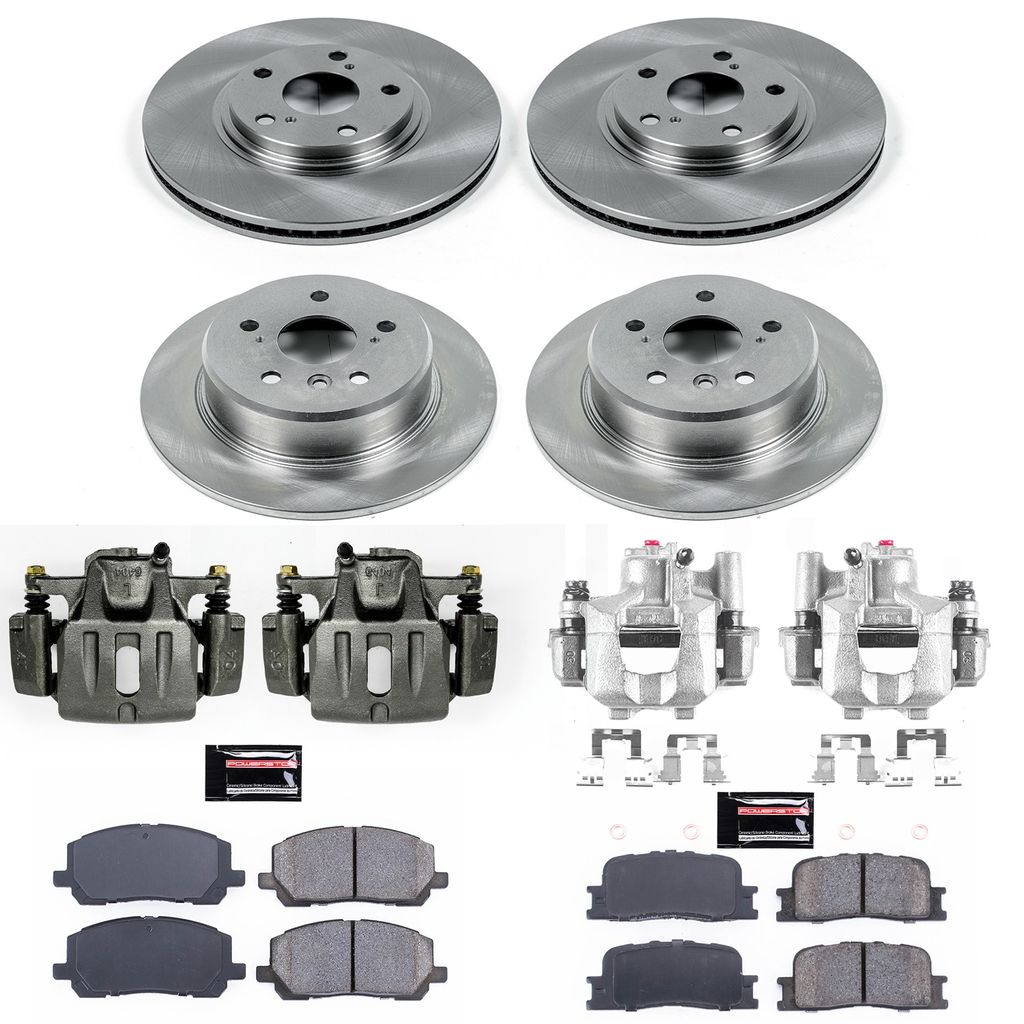 PowerStop KCOE1140A - OE Stock Replacement Brake Pad, Rotor and Caliper Kit