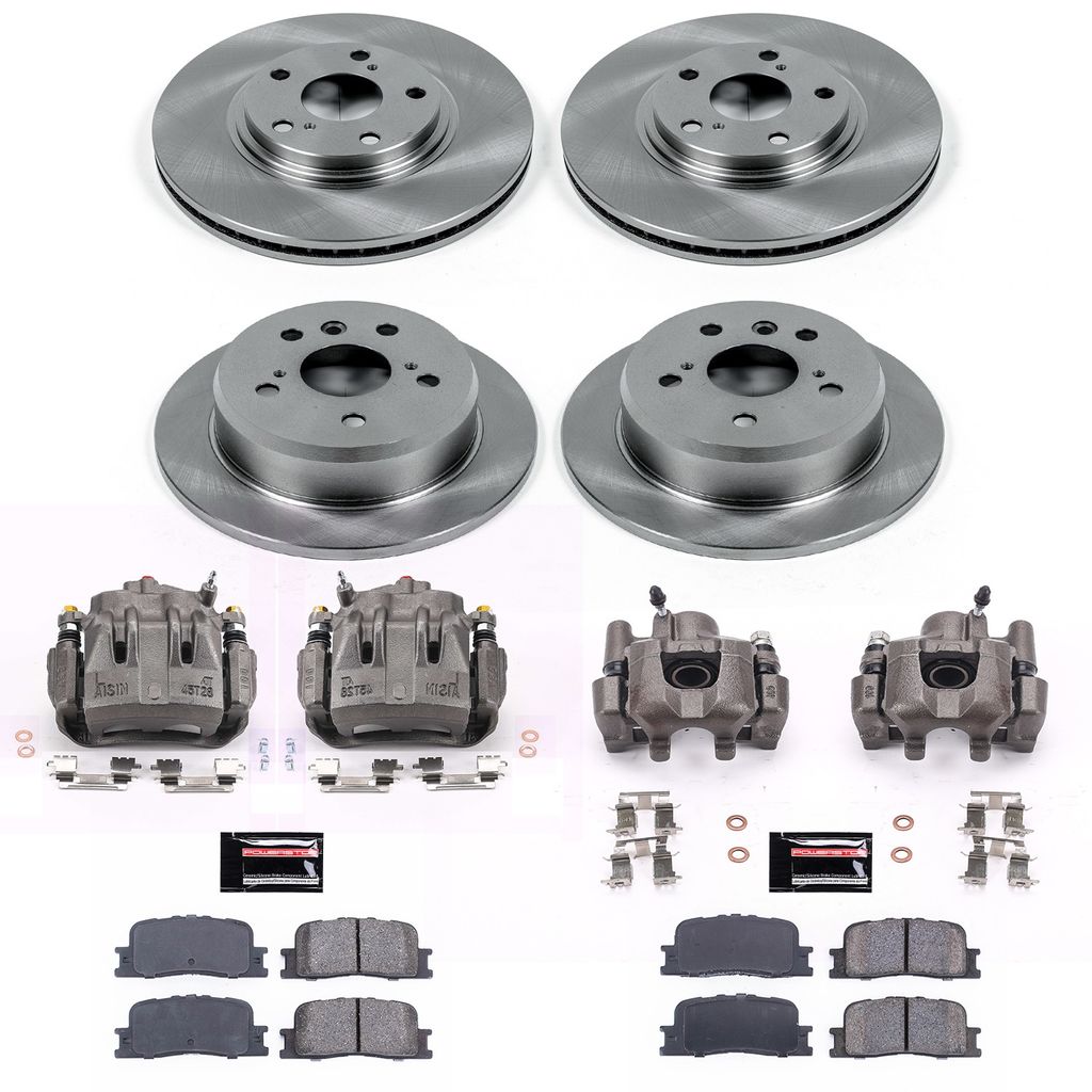 PowerStop KCOE1142 - OE Stock Replacement Brake Pad, Rotor and Caliper Kit