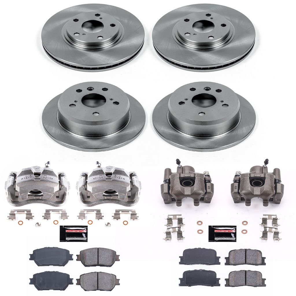 PowerStop KCOE1145 - OE Stock Replacement Brake Pad, Rotor and Caliper Kit