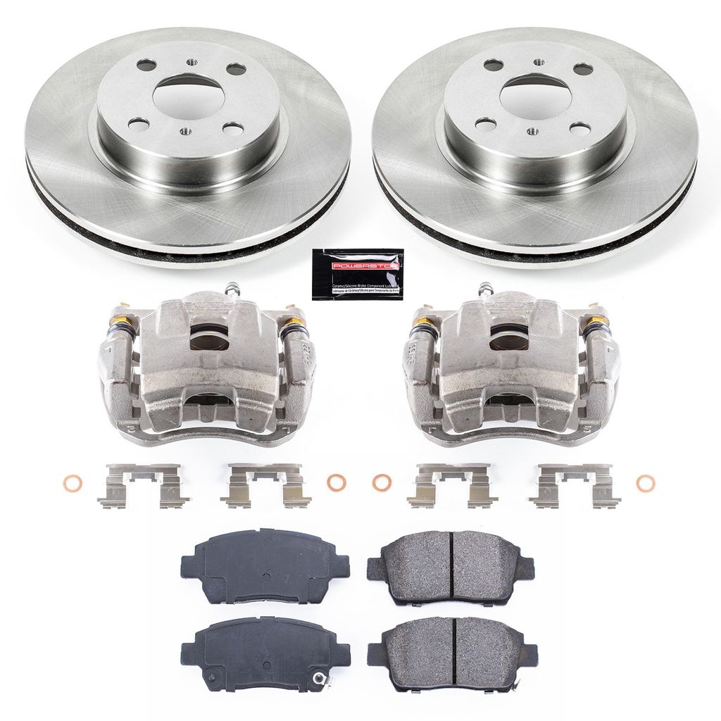 PowerStop KCOE1153 - OE Stock Replacement Brake Pad, Rotor and Caliper Kit