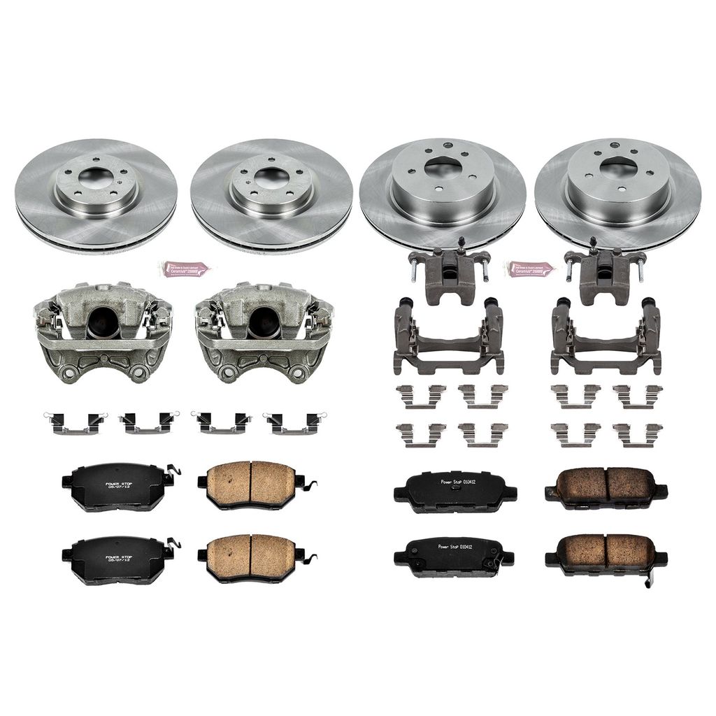 PowerStop KCOE117 - OE Stock Replacement Brake Pad, Rotor and Caliper Kit
