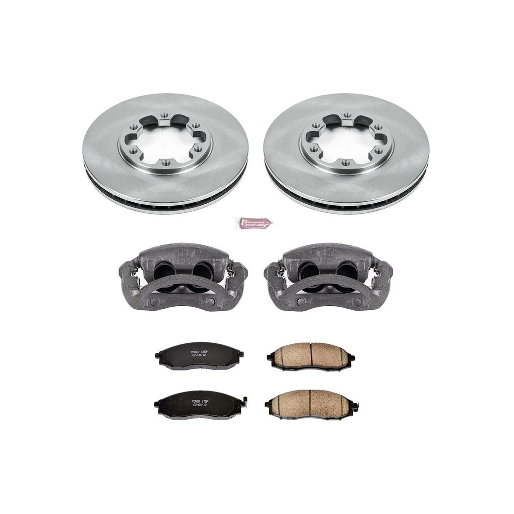 PowerStop KCOE1176 - OE Stock Replacement Brake Pad, Rotor and Caliper Kit