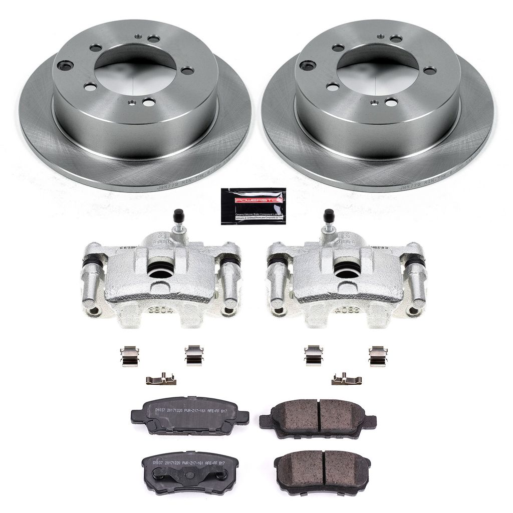 PowerStop KCOE1202 - OE Stock Replacement Brake Pad, Rotor and Caliper Kit