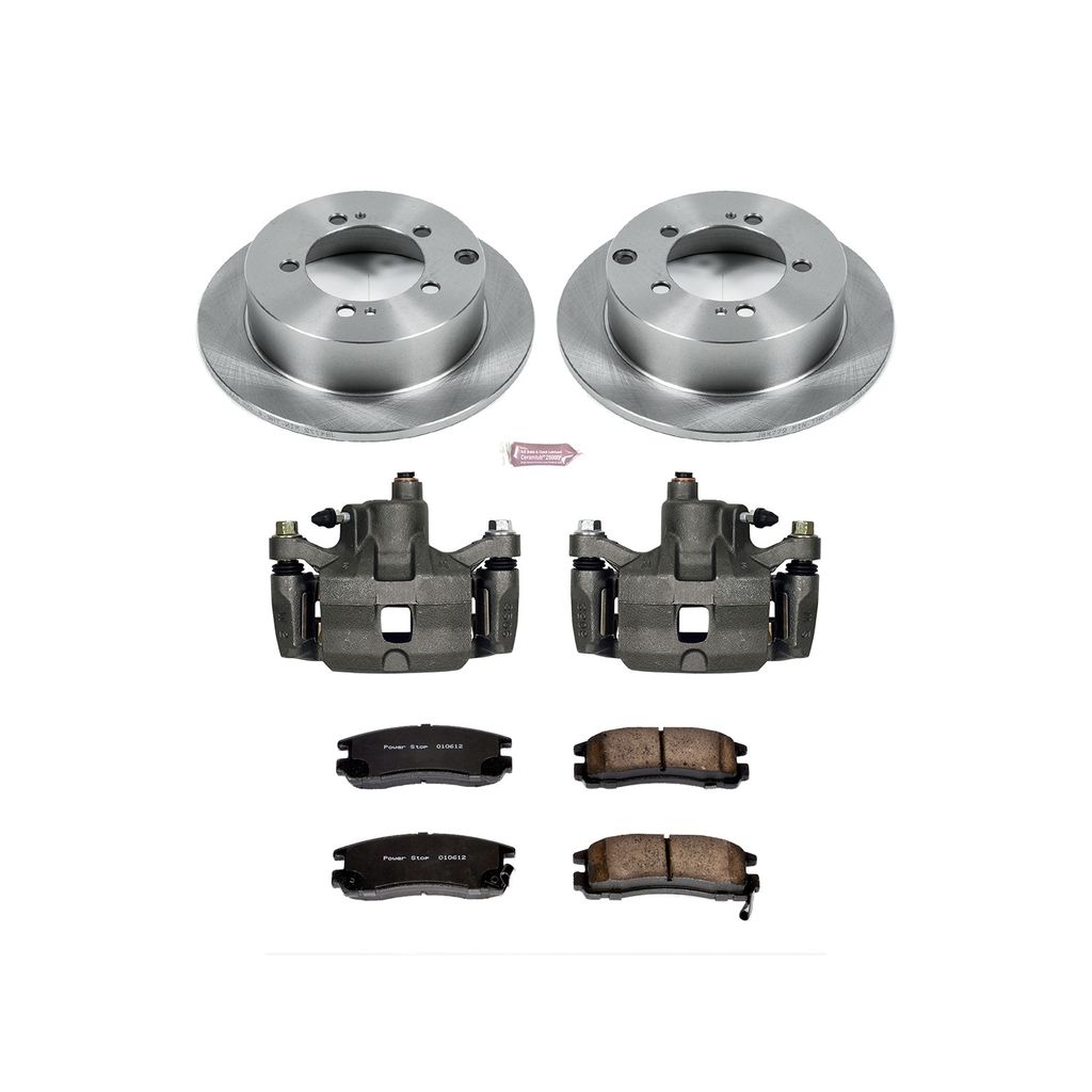 PowerStop KCOE1203 - OE Stock Replacement Brake Pad, Rotor and Caliper Kit