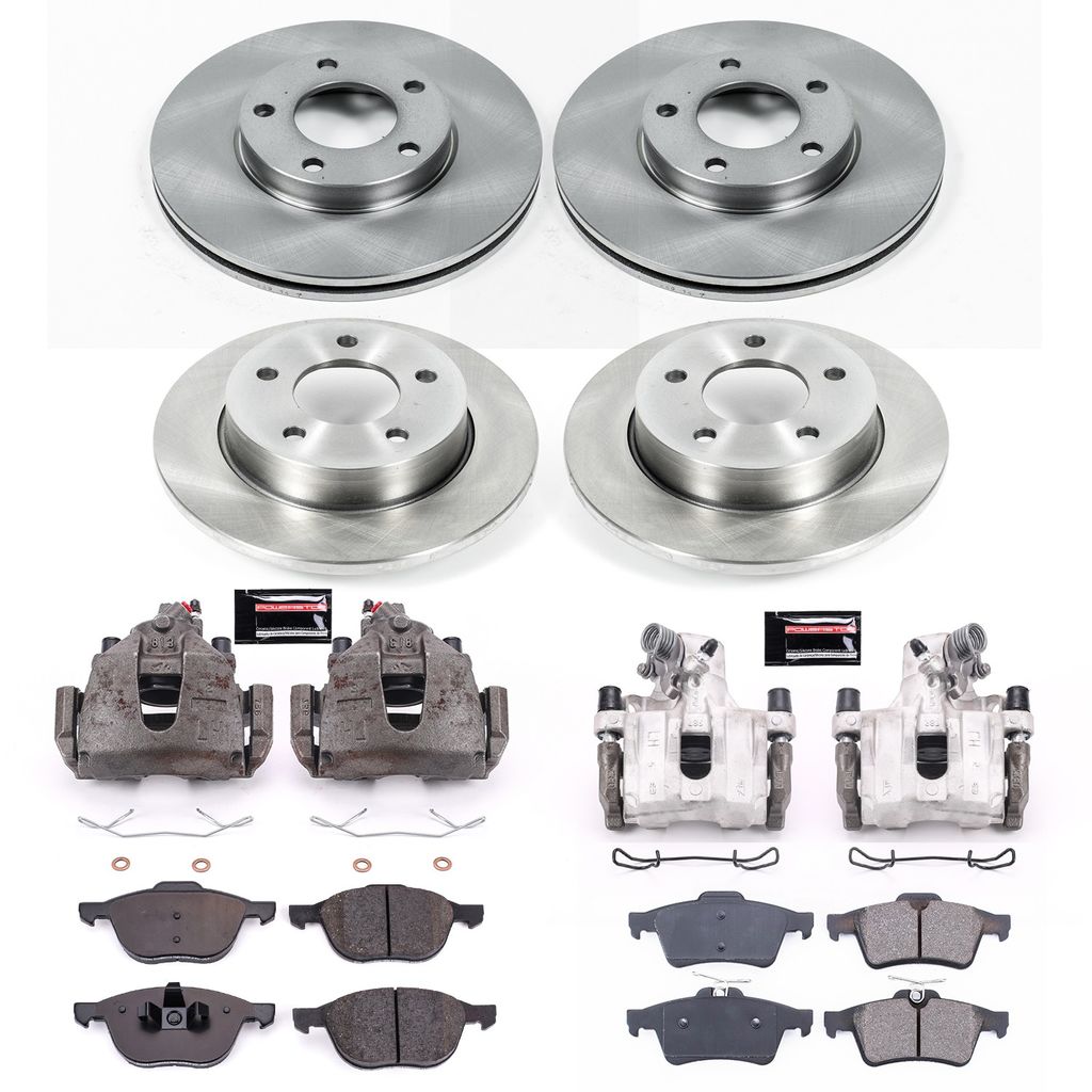 PowerStop KCOE121 - OE Stock Replacement Brake Pad, Rotor and Caliper Kit